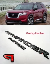 Matte Black Overlay EMBLEM FITS 2022-2024 NISSAN PATHFINDER Platinum MODELS
