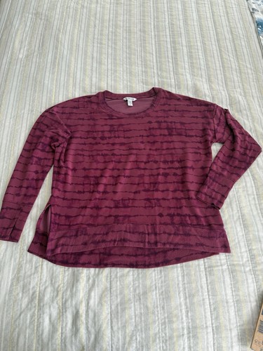 Athleta Sweatshirt Women XL Pink Coaster Luxe Gym Yoga Athleisure Top Thumb Hole - Picture 10 of 18