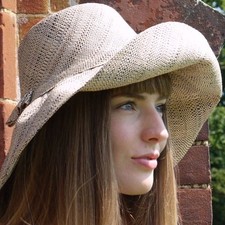 RAFFIA SUN HAT 12cm WIDE BRIM MULTI COLOUR PLAIN SOFT straw packable Madagascar