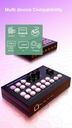 Commutateur Mixeur Vidéo HDMI 4 Canaux pour Multi Caméra Live Streaming Enregistrement Vidéo - Photo 12/12