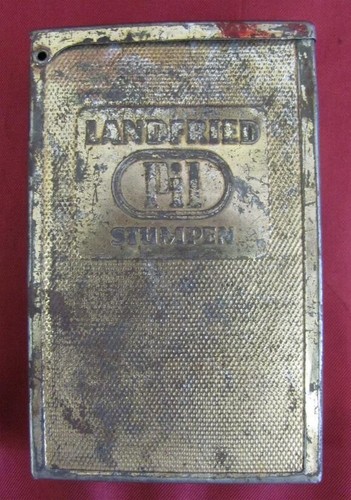 WW2 1940 ORIGINAL GERMAN LANDFRIED PIL STUMPEN GOLDEN TIN CIGARETTE CASE RARE - Picture 3 of 9