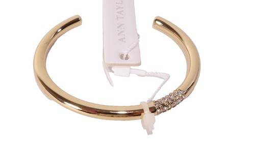 Ann Taylor Studded Clover Necklace Bracelet Set 27inch Box Chain