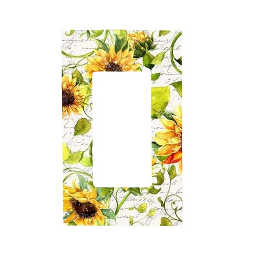 Sunflower Paper image Switch Cover, Home Decor, Night Light, Cabinet knob, GFI - Picture 3 of 14