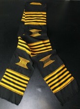 Nice Black  Gold Yellow Geometric Roman Pillars Striped Scarf Wrap