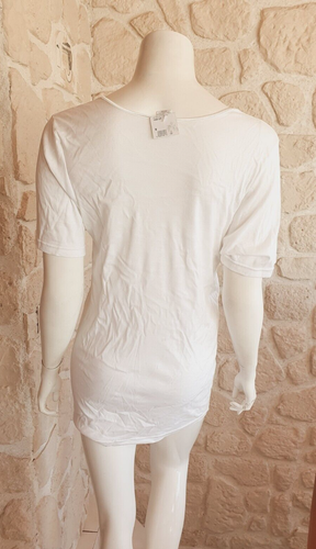 Maillot de corps blanc neuf taille 8 Moretta (mer) - Picture 3 of 5