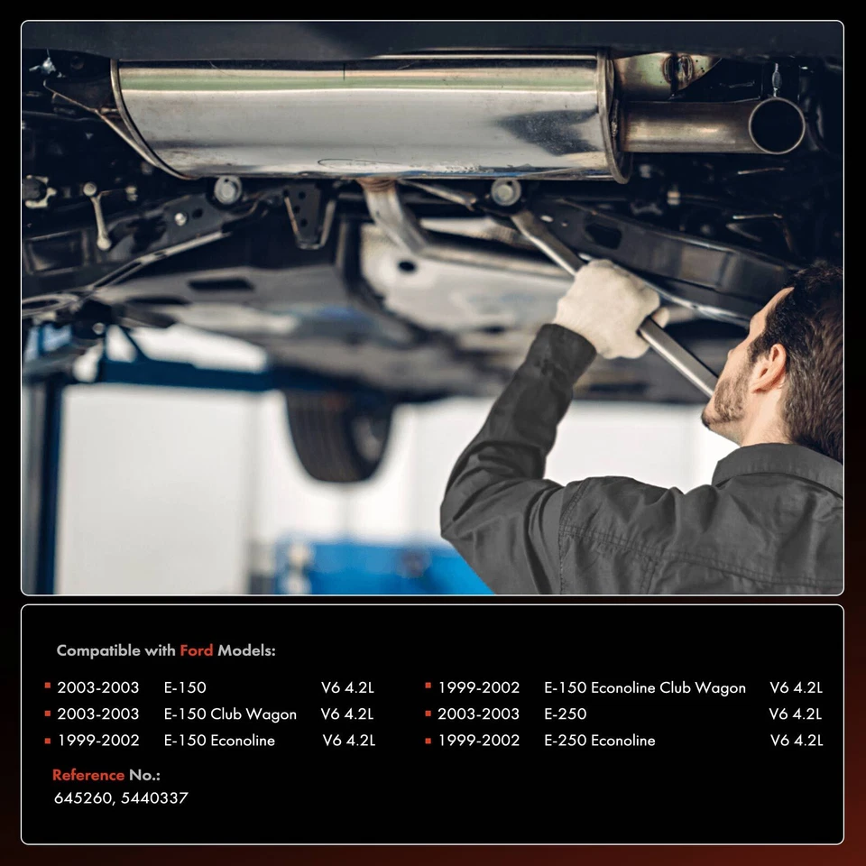 Convertidor catalítico lado izquierdo para Ford E-150 Econoline Club Wagon E-250 V6 4,2 L Foto 2 de 4