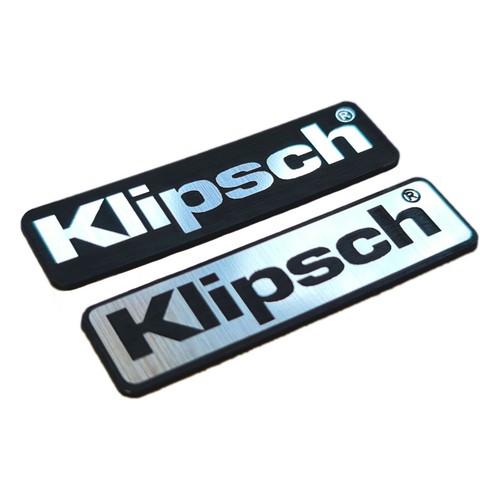 Klipsch - Sticker Case Badge Emblem - Chrome Reflective - Two Emblems