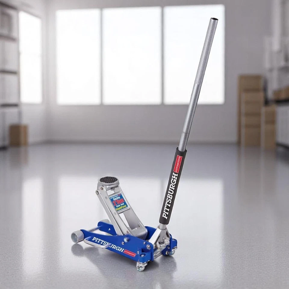 2 Ton Low Profile Aluminum Racing Floor Jack Hydraulic Dual Piston Floor Jack Foto 2 de 4