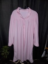 grandma style pink nightgown pajama dress size medium knee length 23x41