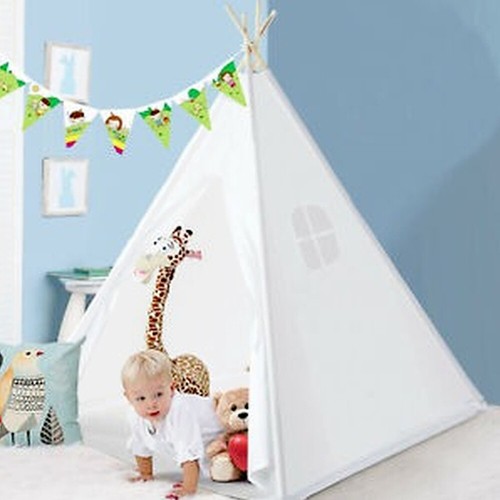 Kinderzelt Tipi Zelt Spielzelt Indianerzelt für Kinder Spielhaus Teepee Geschenk - Bild 2 von 20