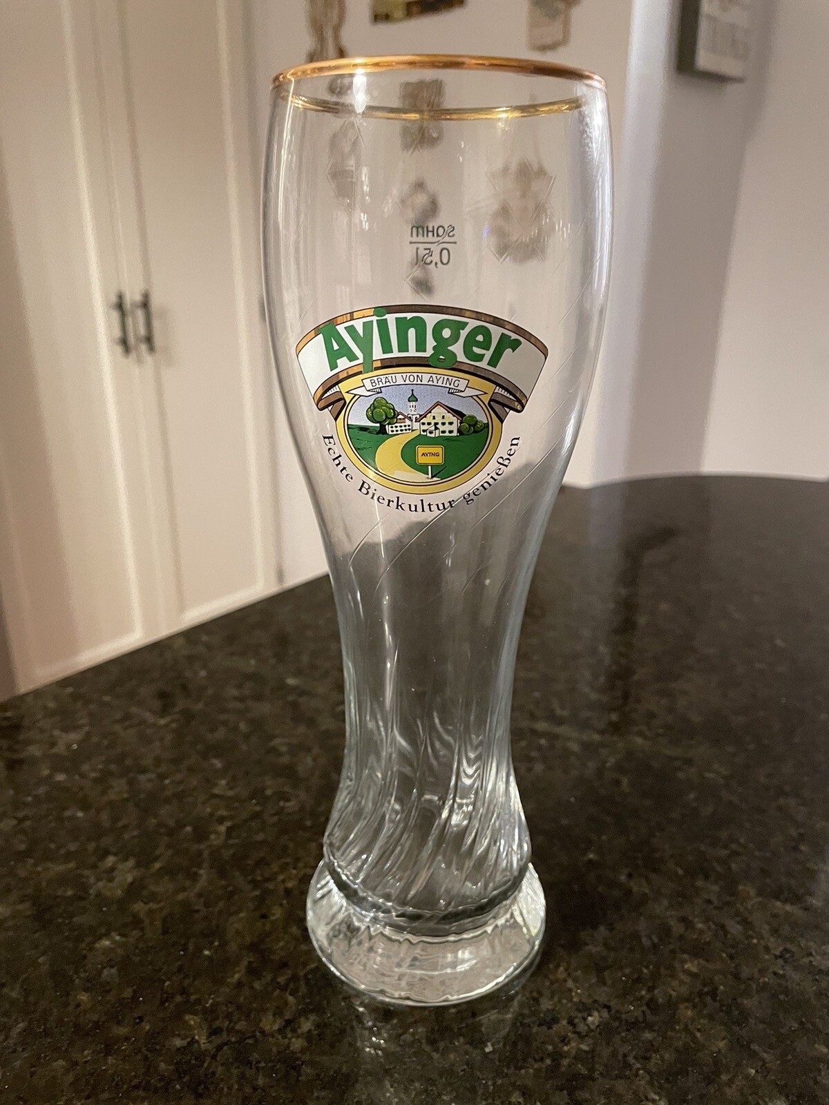 AYINGER German Beer Glasses 0.5L Vintage SET OF 6Pilsner Excellent Boxed eBay