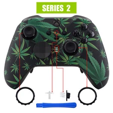 Green Weeds Faceplate Cover Top Shell Case for Xbox One Elite 2 Controller 1797