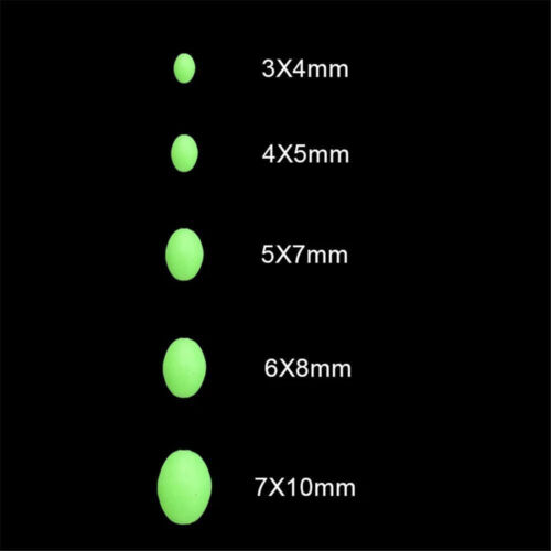 US Oval Soft Luminous Fishing Bead Glowing Sink Beads For Treble Hook 375Pcs/set - Bild 2 von 10