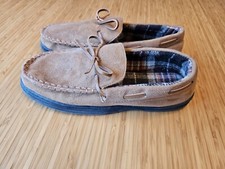 Gold Toe Men's Slippers Memory Foam Tan Size Medium 8-9 