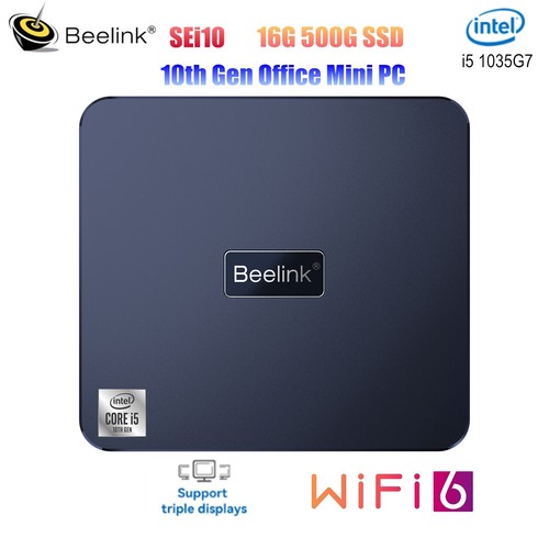Beelink SEi10 Intel 10th i5 1035G7 Mini PC Windows 11 DDR4 16G 500G SSD Computer - 第 1/18 張圖片