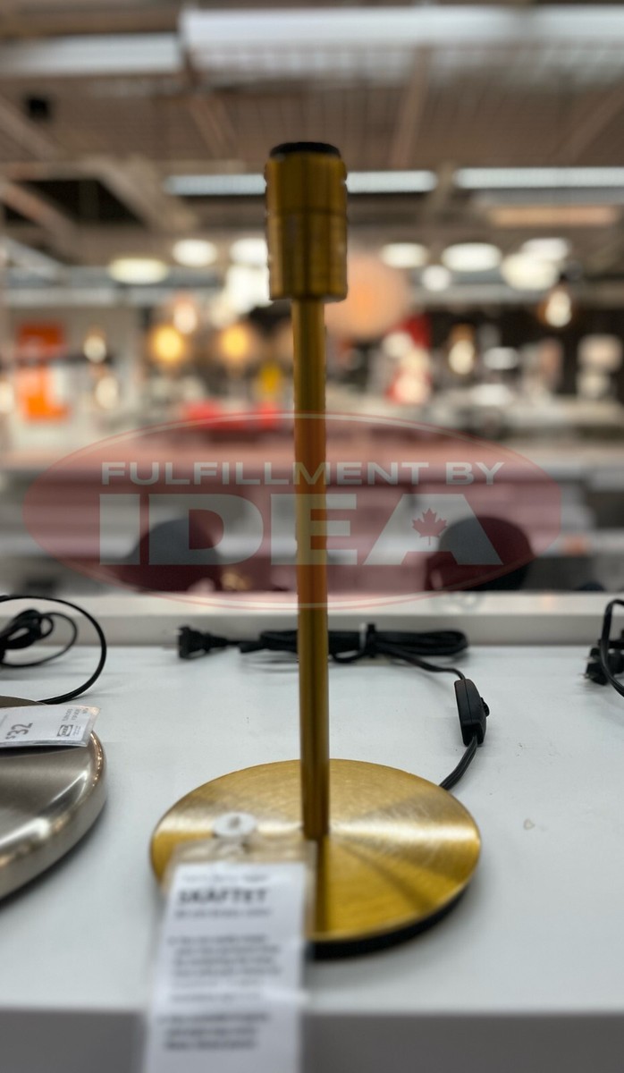 Brand New IKEA SKAFTET Table Lamp Base Brass Color 30 cm (12