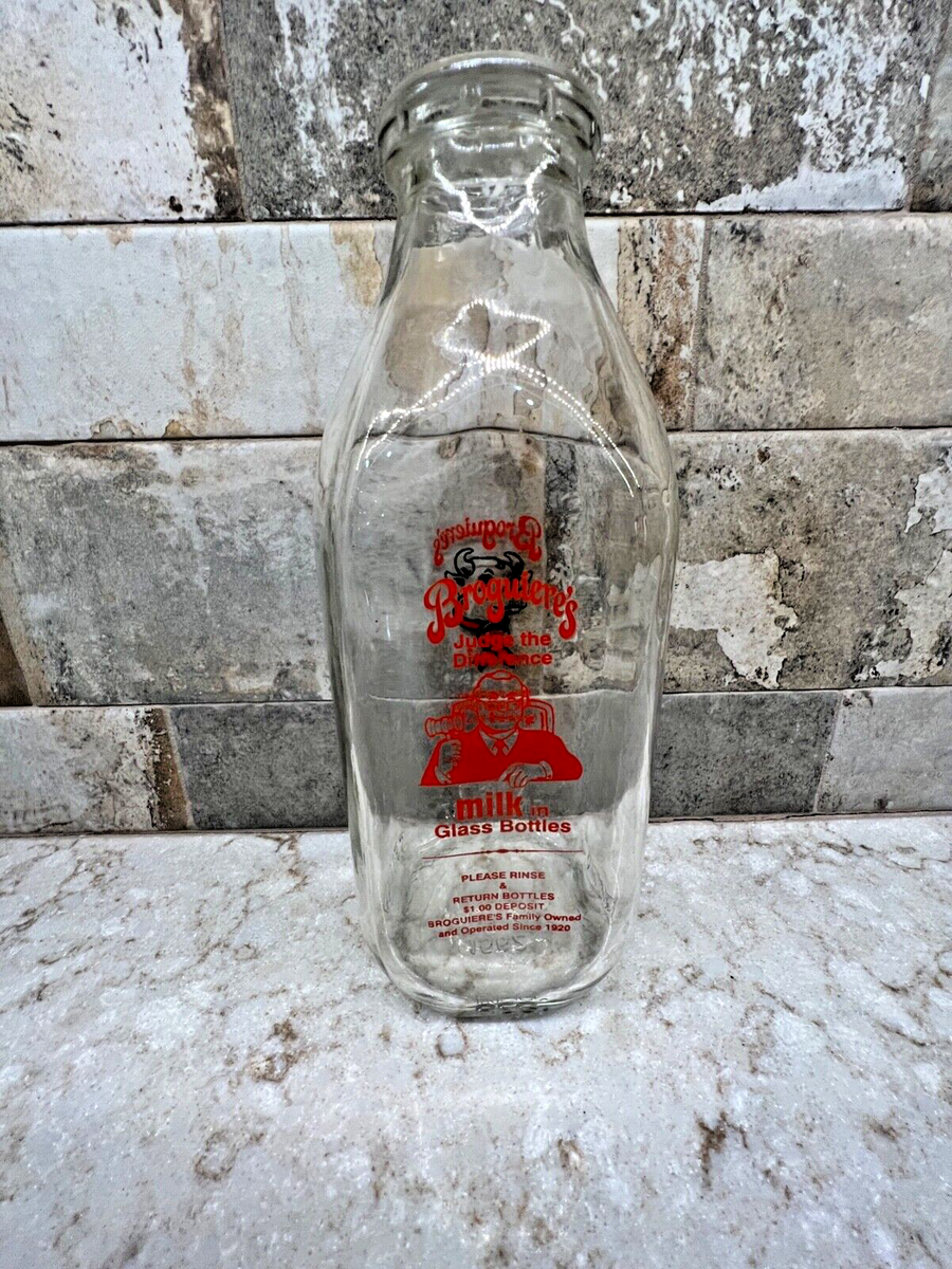 Broguiere's Farm Fresh Dairy Judge The Difference Milk Bottle | eBay