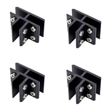 10PCS Aluminum Alloy Glass Clamps T Shape 3-ways Shelf Fixed Brackets Connectors