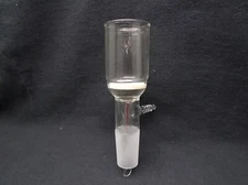 At-Mar Glass 60mL 29/42 Vacuum Buchner Filter Funnel Coarse Porosity Chipped