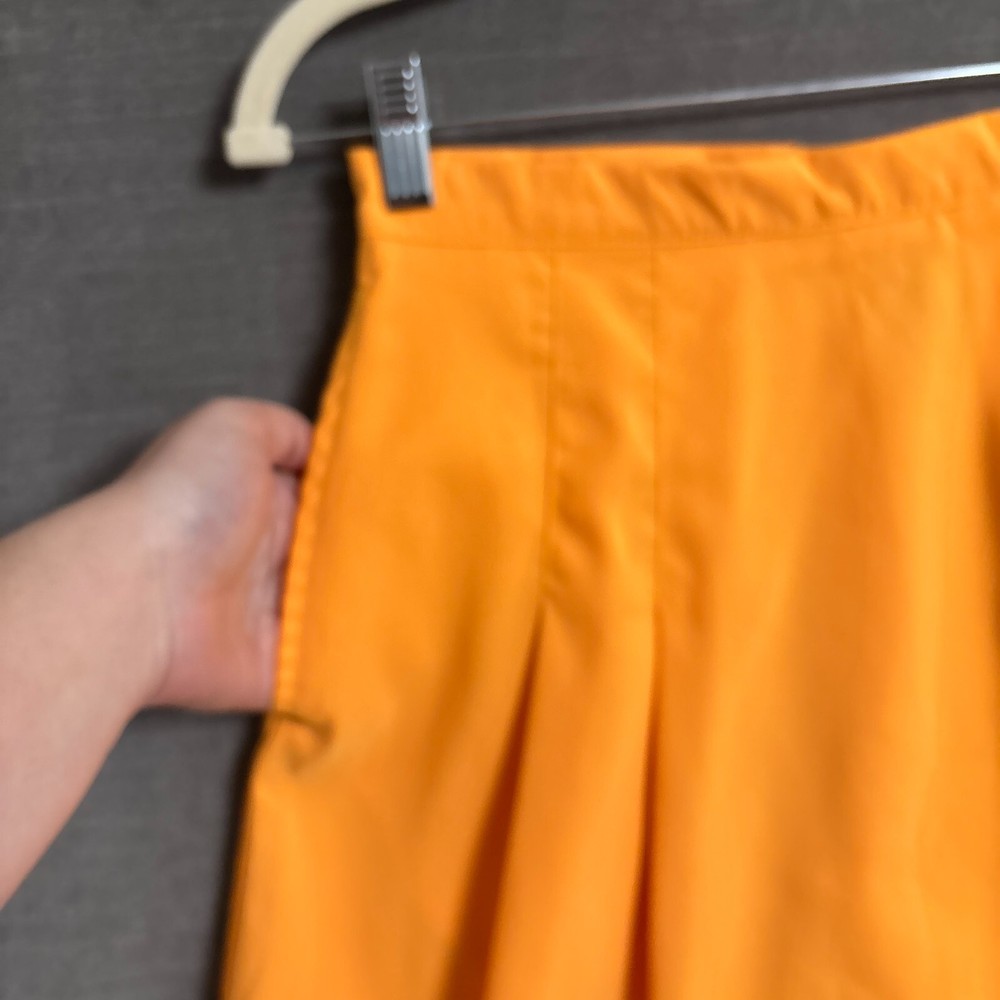 Vintage 90s Nike Tennis Skirt Orange Pleated Preppy Y2K Heritage Logo Size 10 M
