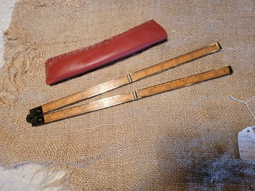 Vintage antikes Lufkin-Lineal Nr. 7781, messinggebundenes Lineal - Bild 11 von 20