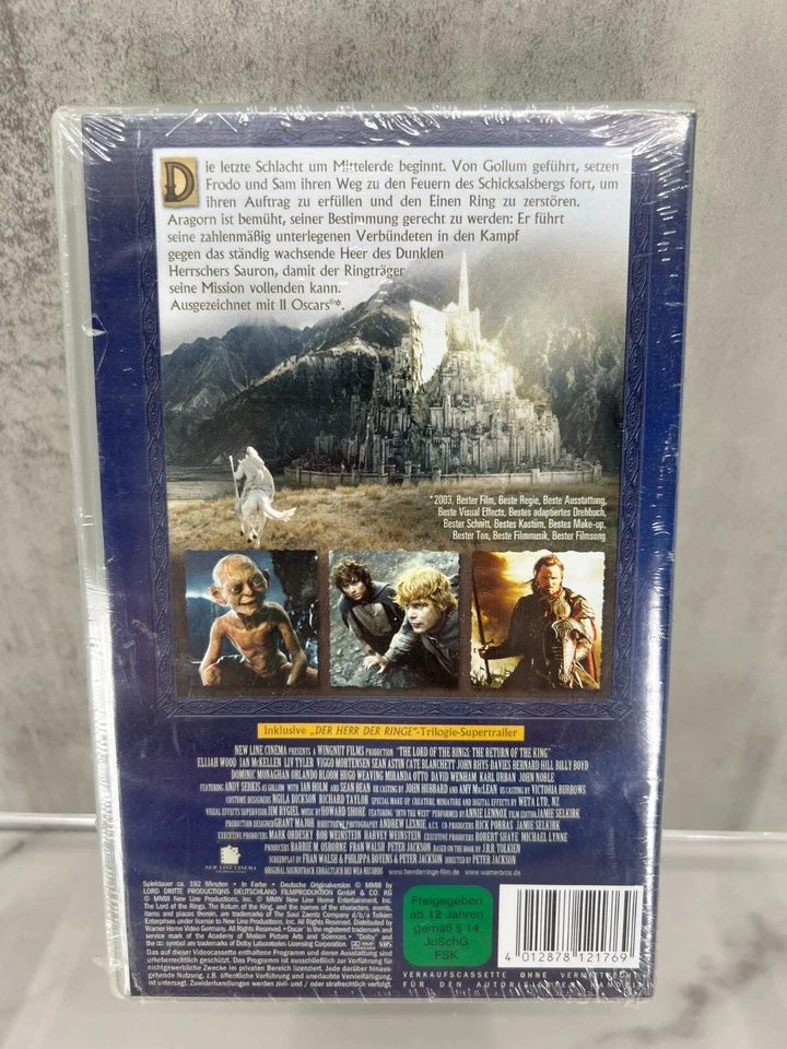 Lord of the Rings Return of the King SEALED Fantasy VHS German Import Edition Foto 2 de 4