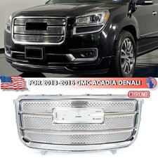 Front Bumper Grille For 2013-16 Gmc Acadia Denali Style Upper Mesh Grill Chrome