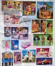 Vintage 1986 Barbie World of Fashion Fold Out Catalog Poster Perfume Pretty