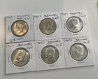 1964 THRU 1969 SILVER KENNEDY HALF DOLLARS -1964 90% SILVER-1965-1969 40% SILVER