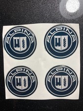 Alpina Wheel Cap Stickers Set 4pcs 3d Domed Resin Center Cap Emblem Decals