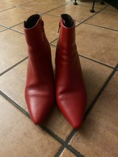 schuhe 38 damen, Stiefeletten rot ,leder , we...