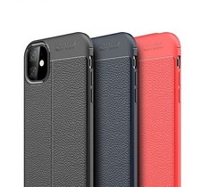 Navy Blue iPhone Soft TPU Silicone Texture Anti Slip Leather Case Apple X/XS