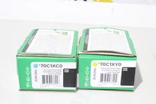 lexmark toner cartridges *70C1XC0 / Cyan *70C1XY0/ Yellow Sealed boxes
