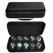 10 slots watch travel case, Hard Portable watch carry storage organizer box, ...