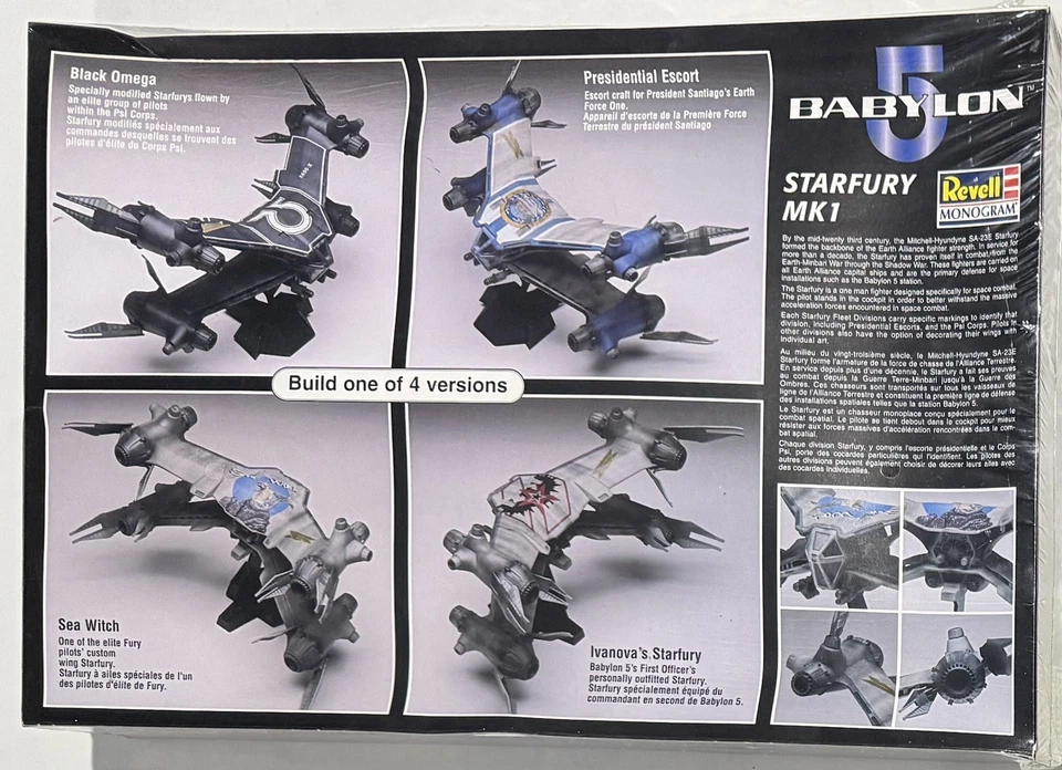 Kit Modelo Revell Monograma Babylon 5 Starfury Mk1 1/72 1997 Nuevo Caja Sellada Daños Foto 2 de 4