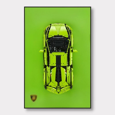 Classic Leather Wall Mount Display for LEGO  Technic  Lamborghini Sian FKP