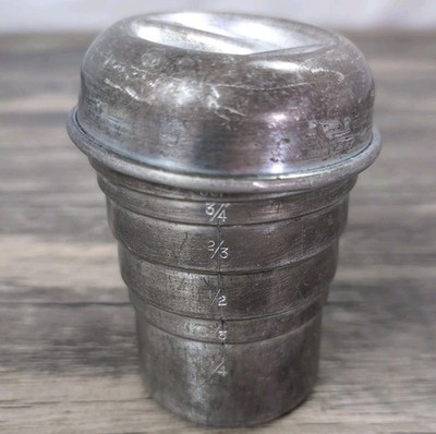 VTG Aluminum Swirl Mixer 1 Cup Drink Shaker With Lid Barware Rochester, NY 1950s