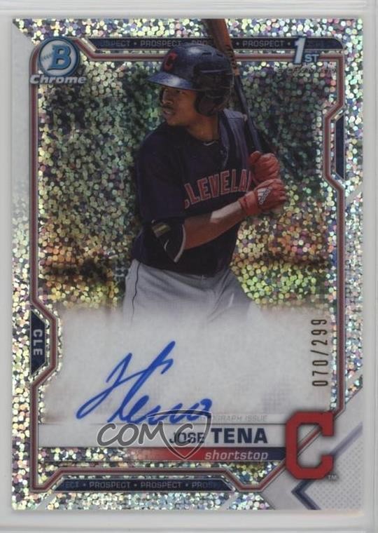 2021 Bowman Chrome Prospects Speckle Refractor 70/299 Jose Tena #CPA-JT Auto a8r