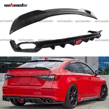 Si Style Sport Trunk Spoiler & LED Rear Bumper Diffuser FOR 2022-25 Honda Civic