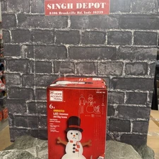 Airblown Christmas Gemmy 6 ft Animated Snowman & Dog Scene Inflatable Shakes Pee