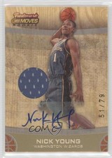 2007 Topps Trademark Moves Rookie Wood Relics Ink 51/79 Nick Young #73 Auto nd3