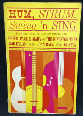 Vtg Songbook, Hum, Strum, Swing 'n Sing, Modern Folk Songs  1965 - ships free