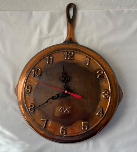 Vintage Copper Clad Cast Iron Pan Clock - Picture 7 of 7