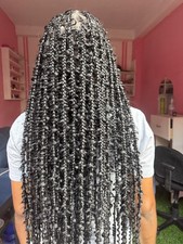 Full Lace Knotless Black Braided Wig Black Women  Braided Wig Ready To Ship