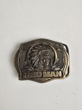 1988 Red Man Chewing Tobacco The Pinkerton Co. Belt Buckle Made In USA.