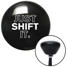 White Just Shift It. Black Retro Shift Knob w/ M16x1.5 Insert Shifter Auto Brody
