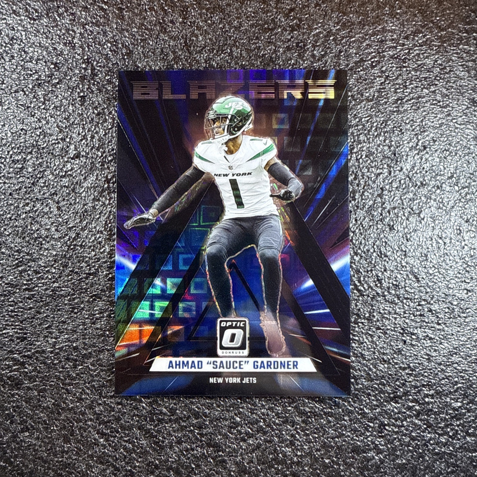 2023 Panini Donruss Optic - Blazers #10 Ahmad Sauce Gardner Black Pandora /25 SP