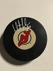 Martin Brodeur New Jersey Devils SIGNED HOCKEY PUCK Frozen Pond COA
