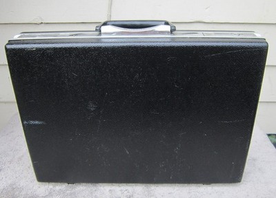 Vintage SAMSONITE BRIEFCASE Attache Case BLACK 18'' x 13'' x 3.5''