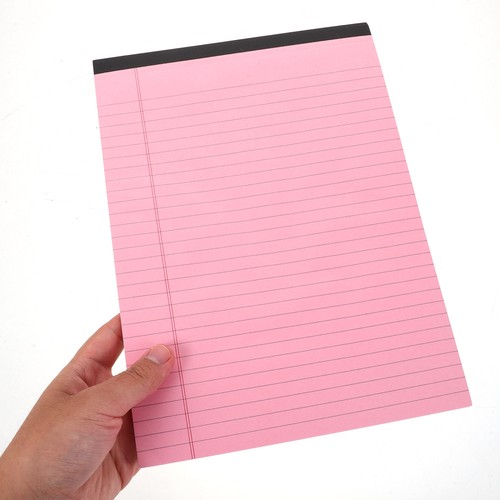  Cuaderno de escritura rosa 4 piezas A4 cuaderno forrado rasgable blocs de notas nota - Imagen 9 de 12